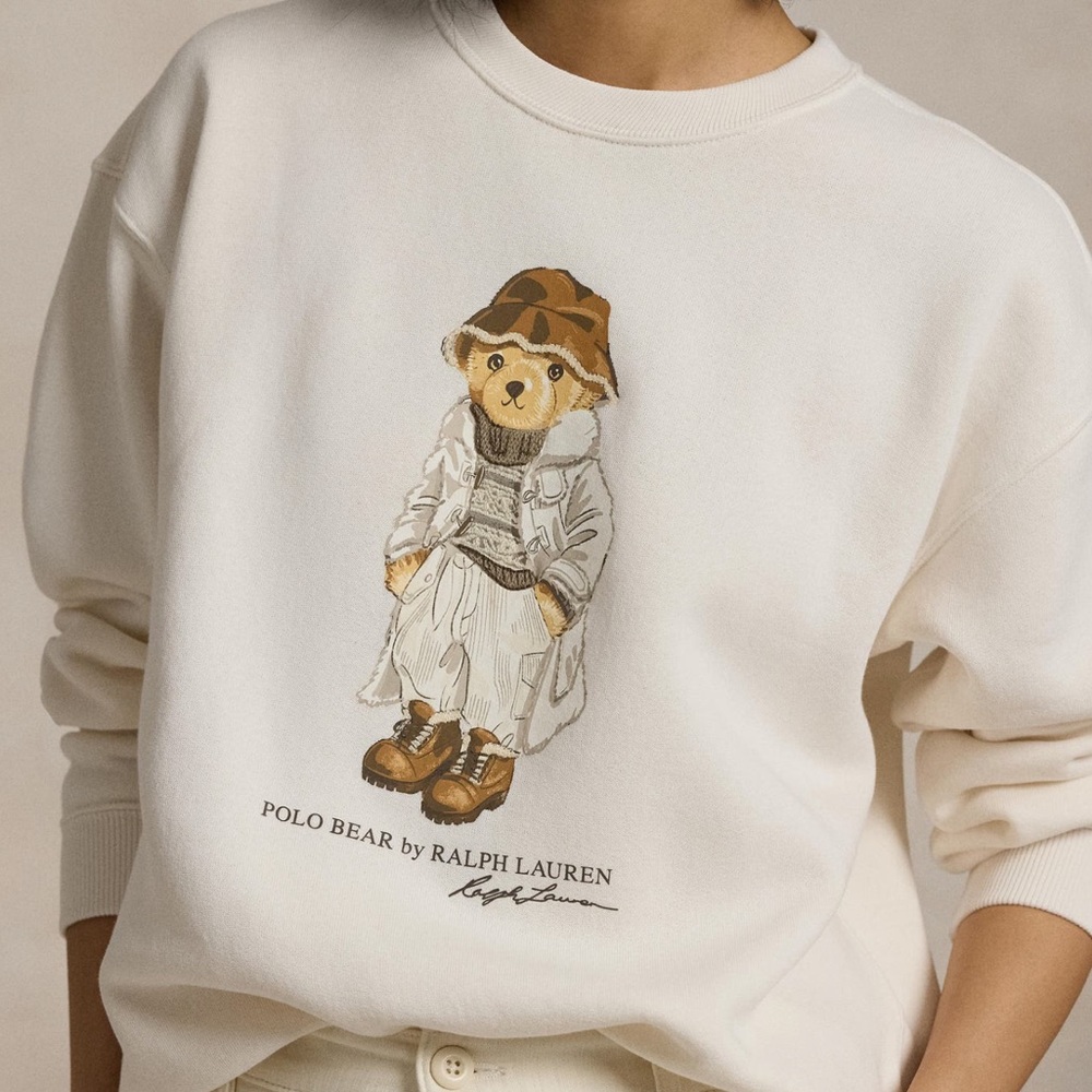 Polo Ralph Lauren Polo Bear Sweatshirt XL Cream - Picture 2 of 8